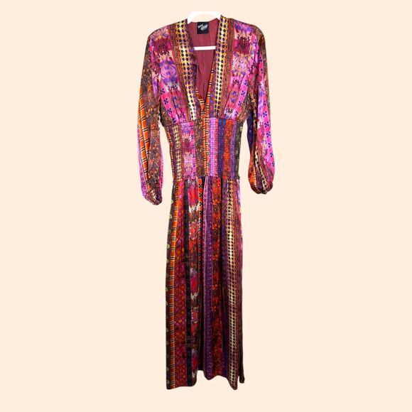 Mimi Liberte Silk Printed Maxi Dress - Picture 1 of 8
